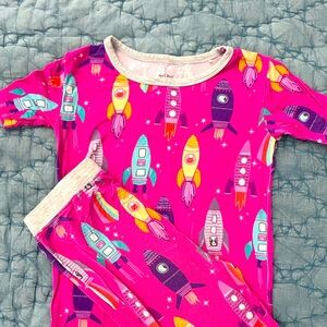 Little Sleepies Size 7/8 - Space Explorer - Two-Piece Short Sleeve Pajama Set.